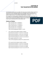 Chapter 8S The Transportation Model: Teaching Notes