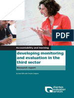 Accountability and Learning: Developing Monitoring and Evaluation in The Third Sector (Ellis 2008)