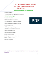 Tema 2 - La Humanidad y El Medio Ambiente Recursos, Riesgos e Impactos