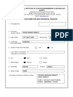 Application Form For Non-Technical Positions