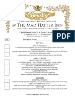 Hatter Christmas Party Menu 2016