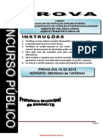 22-Auxiliar de Serviços Gerais Coveiro e Outros - Prova