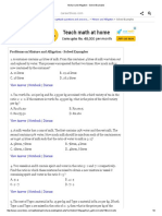 Mixture and Alligation - Solved Examples 5