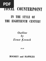 Ernst Krenek-Tonal Counterpoint - in The Style of The Eighteenth Century (BH Scores and Books) PDF