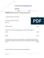 Biology Form 1 Exam 2q