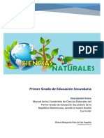 Contenidos de Ciencias Naturales de Primer Grado de Educación Secundaria 