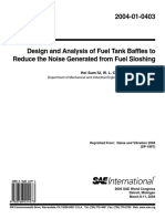 2004-01-0403 - Design and Analysis of Fuel Tank Baffles To Reduce The Noise Generated From Fuel Sloshing