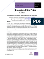 Solar Refrigeration Using Peltier Effect