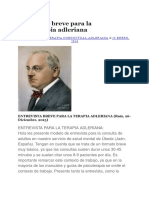 Entrevista Breve para La Psicoterapia Adleriana