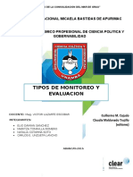 Tipos de Monitoreo y Evaluacion