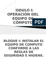 Operacion Del Equipo de Computo