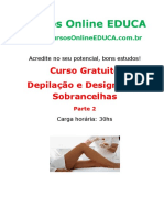 Curso Depilacao e Designer de Sobrancelhas - Parte 2