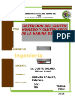 Informe de Gluten de Harina de Quinua