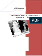 Separacion Convencional y Divorcio Ulterior