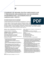 Consenso de Rehabilitación Cardiovascular Y Prevención Secundaria de Las Sociedades Interamericana Y Sudamericana de Cardiología. Parte I