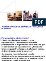 Admiistracion de Empresas y Recursos Humanos