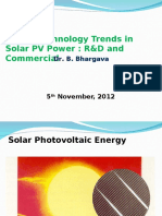 Presentation On Solar R and D and Marketing