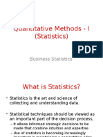 Quantitative Methods - I (Statistics)