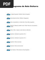 Cronograma de Aula Guitarra