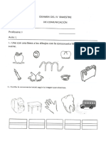 Examen Comunicación San Silvestre 4 Años