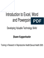 Introduction To Excel, Word and Powerpoint: Developing Valuable Technology Skills!