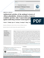 Antibacterial activities of the methanol extracts of Albizia adianthifolia, Alchornea laxiflora, Laportea ovalifolia and three other Cameroonian plants against multi-drug resistant Gram-negative bacteria