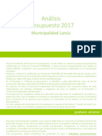 Análisis Presupuesto 2017 Municipalidad de Lanús