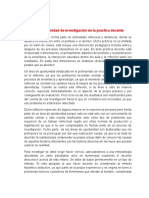 Areas de Oportunidad de Investigacion en La Practica Docente