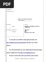 Sample Response To Demand For Physical Examination in California