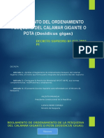 Reglamento Del Ordenamiento Pesquero Del Calamar Gigante o