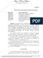 ADI 4543 - Inconstitucionalidade Do Art. 5° Da Lei 12034-2009