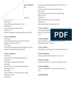 Indice de La Constitución Política de Los Estados Unidos Mexicanos