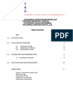 Soil Investigation Report