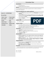 Mandeep Sharma: Curriculum Vitae