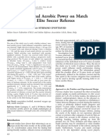 Effect of Maximal Aerobic Power No Match Performance in Elit