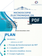 Microscopie Électronique en Transmission: Réalisé Par: Encadré Par