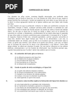 COMPRENSIÓN de TEXTOS - Quinto de Secundaria