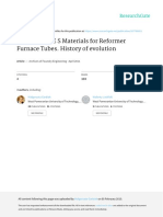 Materials For Reformer Furnace Tubes History of Evolution