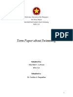 Term Paper About Swimming: Polytechnic University of The Philippines Sta. Mesa, Manila