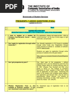 Frequently Asked Questions (Faqs) : Directorate of Student Services