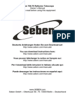 Seben 700-76 Telescope Manual