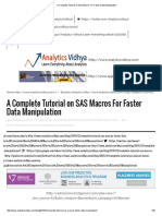 A Complete Tutorial On SAS Macros For Faster Data Manipulation