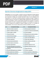 Estructura de Desglose de Trabajo EDT Ejercicio PDF