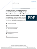 Triazole-Containing Zinc (II) Dipicolylamine-Functionalised Peptides As Highly Selective Pyrophosphate Sensors in Physiological Media