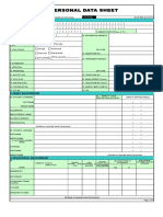 Personal Data Sheet