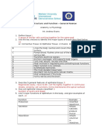 Tissue Structure and Function - General Review