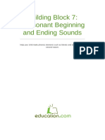 Building Block 7: Consonant Beginning and Ending Sounds