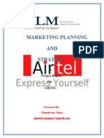 Marketing Planning AND Strategy: A Project Report On Airtel