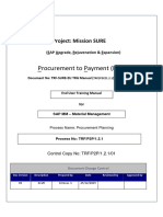 Control Copy No: TRF/P2P/1.2.1/01: For SAP MM - Material Management