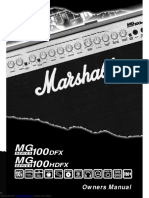 Marshall MG100HDFX Owners Manual PDF